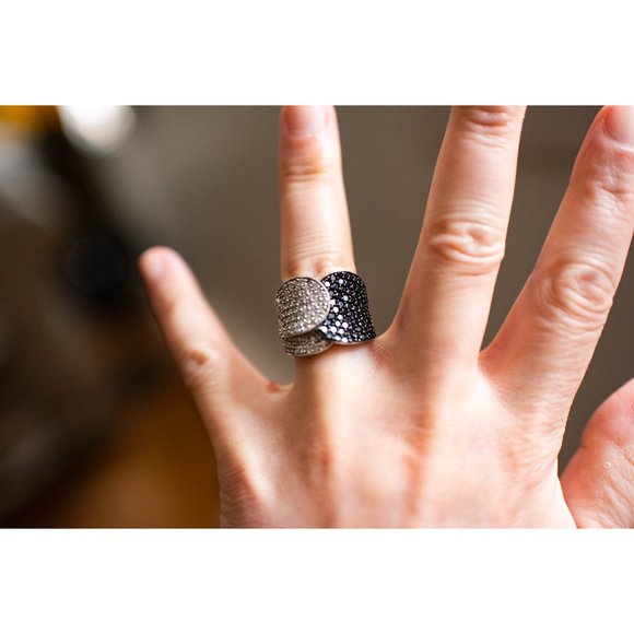 SIF JAKOBS ring zirconia stones - Picture 3 of 6